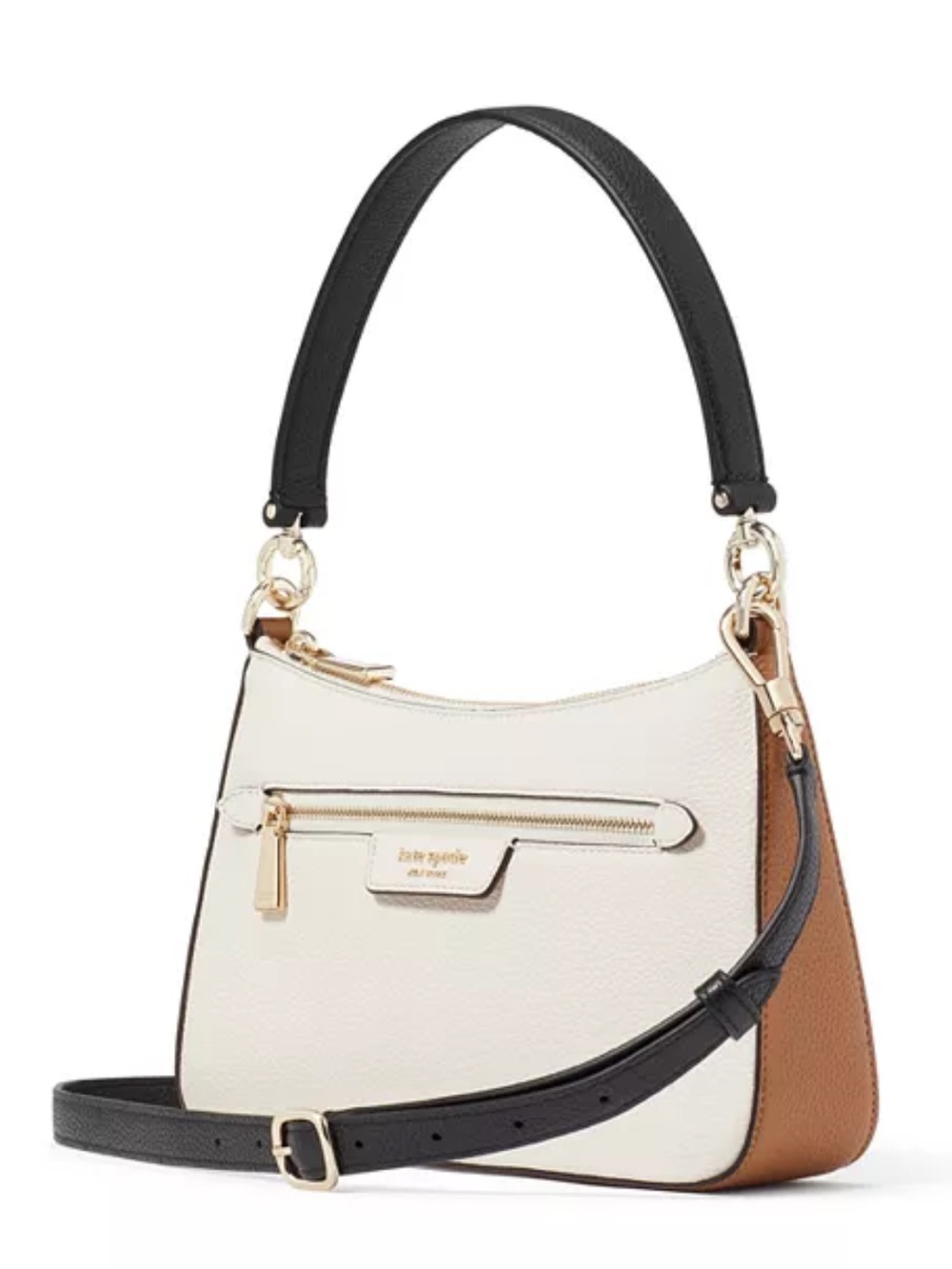 Kate Spade Hudson Color Blocked Pebbled Leather Convertible Crossbody
